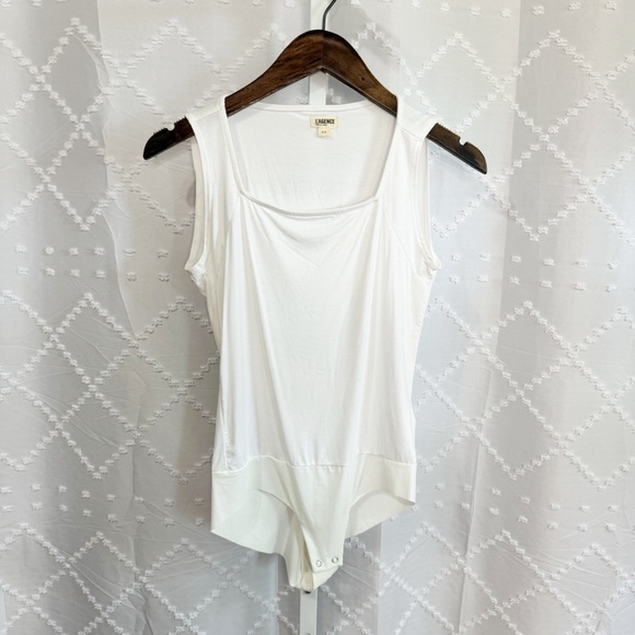 🎲 353. L’Agence Molly Square Neck Bodysuit in Vintage White Womens Small NWOT - Picture 3 of 10